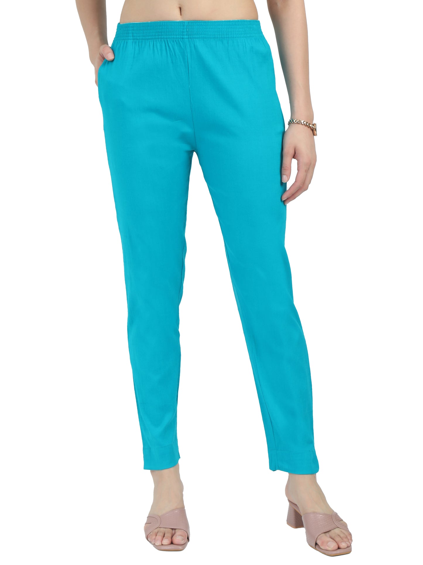 Everyday Stretch Pocket Pants - Bright Teal