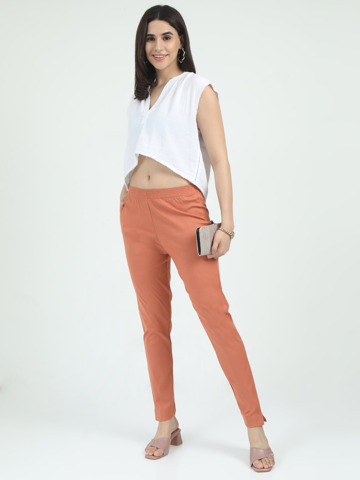 Everyday Stretch Pocket Pants - Light Copper